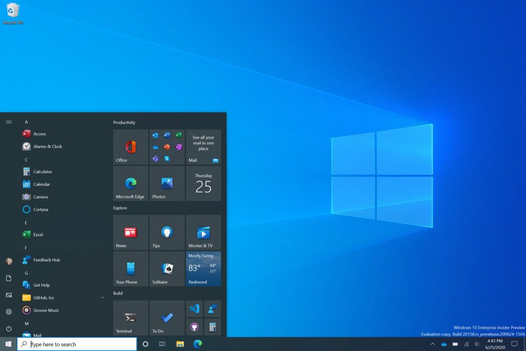 Windows 10 Beta Changes Start Menu